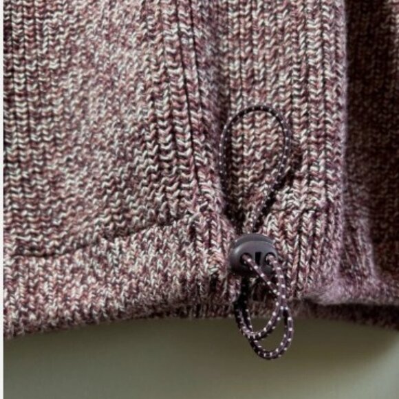 Lou & Grey Marled Drawstring Hem Sweater Burgundy Multi Color Women’s Size XL - Picture 6 of 11